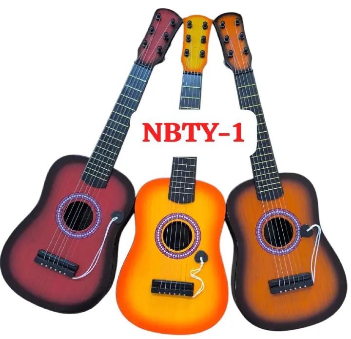 Acoustic Guitar 23-Inch for Kids Beginner Children Small Hands Nylon Strings Wood Basswood Compact Musical Instrument NBTY-1 Learning Toy Lightweight Easy to Play Durable Fun Educational Gift for Boys
