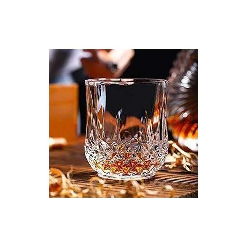 Wine Glasses. 6Pcs Wavy Design Crystal Whisky Glasses
