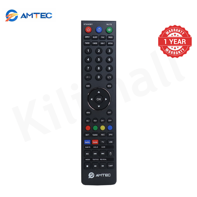 Amtec 32R1S 32" Smart TV Frameless HD Android TV LED Bluetooth WiFi Mirror Cast Inbuilt Decoder 3HDMI 2USB Port Quad Core 1GB+8GB Netflix YouTube Energy Saving Television