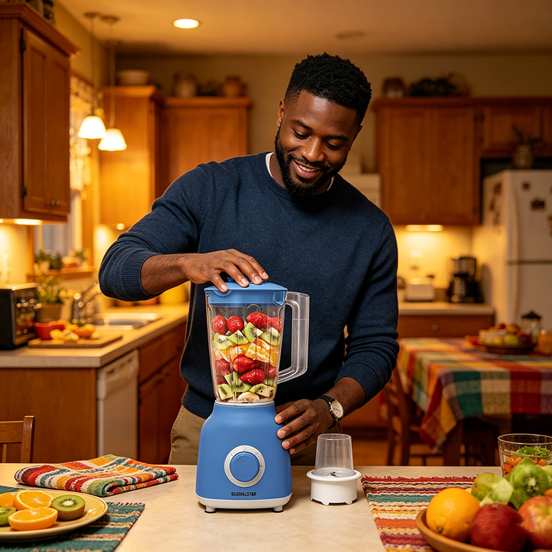 Globalstar GS-TY202B 2-in-1 Stand Blender – 1.5Litres,Plastic, Safe & Healthy for Grinding Pepper & Food – Easy to Clean