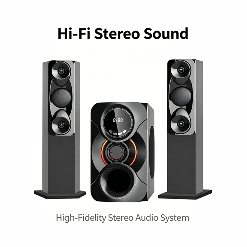 GLOBALSTAR Bluetooth Home Speaker Home Multispeaker System GS-801 2.1 - Black