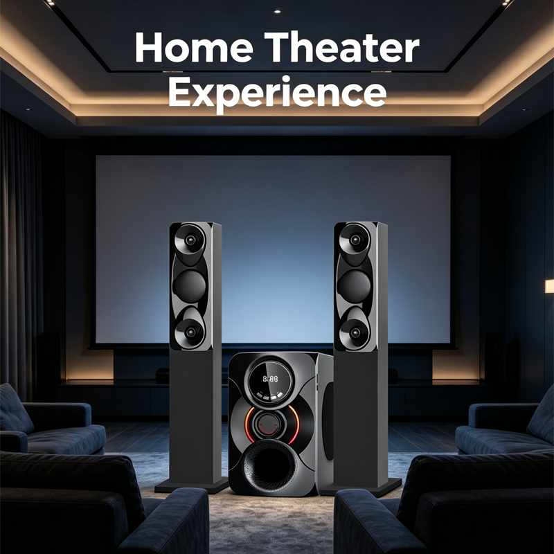 GLOBALSTAR Bluetooth Home Speaker Home Multispeaker System GS-801 2.1 - Black