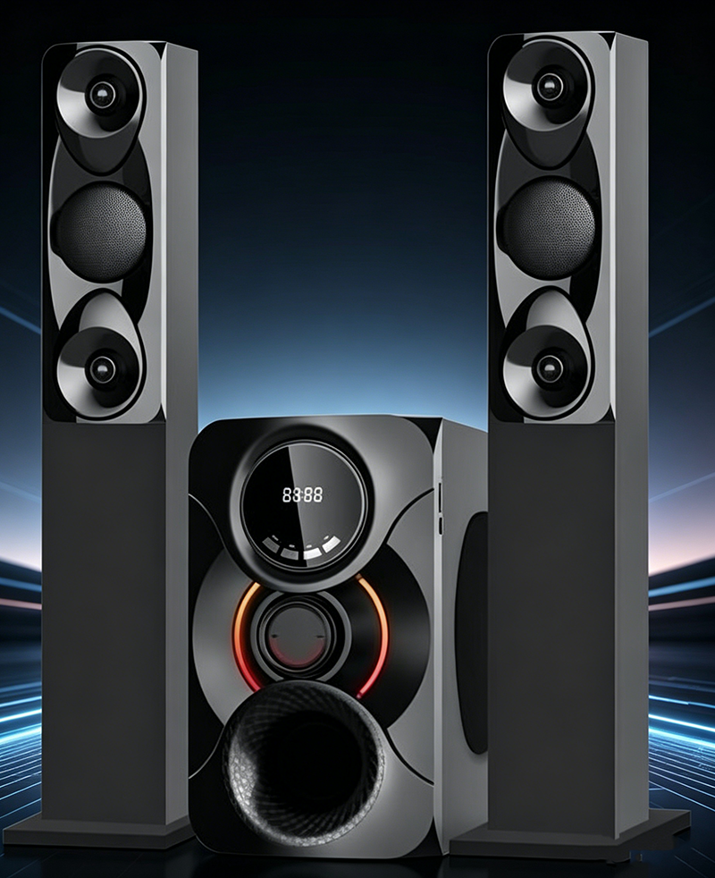 GLOBALSTAR Bluetooth Home Speaker Home Multispeaker System GS-801 2.1 - Black