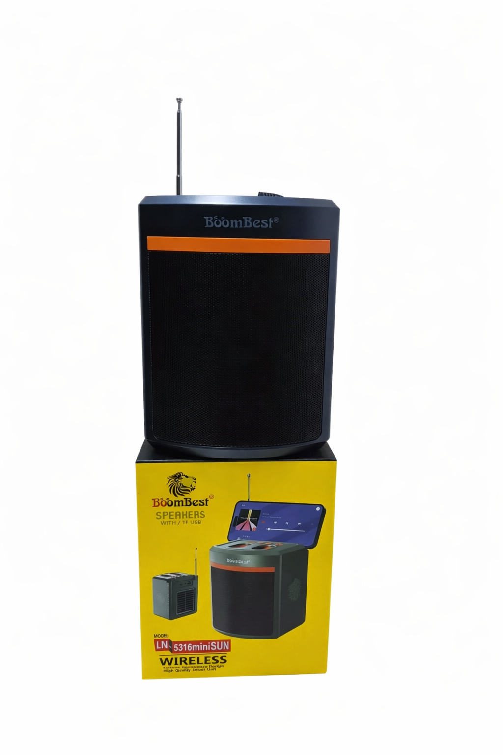 BoomBest LN-5316miniSUN Solar Wireless Speaker – Portable Bluetooth Speaker with TF/USB & Solar Charging