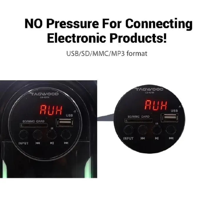 TAGWOOD LS-421N 2.1CH WOOFER Home Audio SPEAKER BLUETOOTH/FM/SB/USB Subwoofer Speaker System