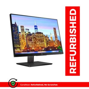 REFURBRISHED HP VH240a 23.8-Inch Full HD 1080p IPS LED Monitor with Built-In Speakers and VESA Mounting, Rotating Portrait & Landscape, Tilt, and HDMI & VGA Ports  - Black FREE POWER ADAPTER AND HDMI