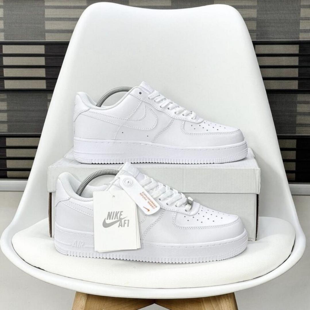 Airforce 1'07 Low White and Black Sneakers, Leather Airforce  Sneakers (Best Shop for Quality Sneakers, Boots, Oxfords and Shoes Accessories)