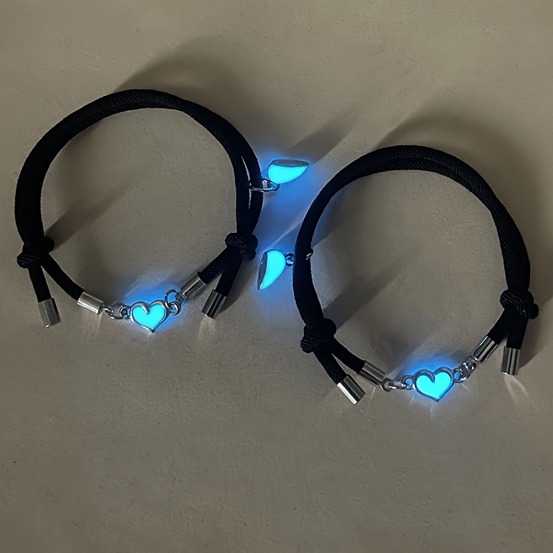 2-Piece Set Couple Bracelets Sun Moon Time Gemstone Bracelets Unisex Handmade Multilayer Braided Leather Bracelets Vintage Punk Style Beaded Woven Bangles Fashion Jewelry Perfect for Valentine's Day