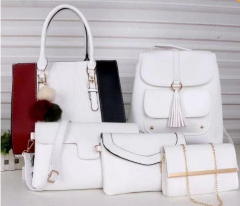 Elegant Ladies 5 In 1 Handbags With Backpack And Sling Bag