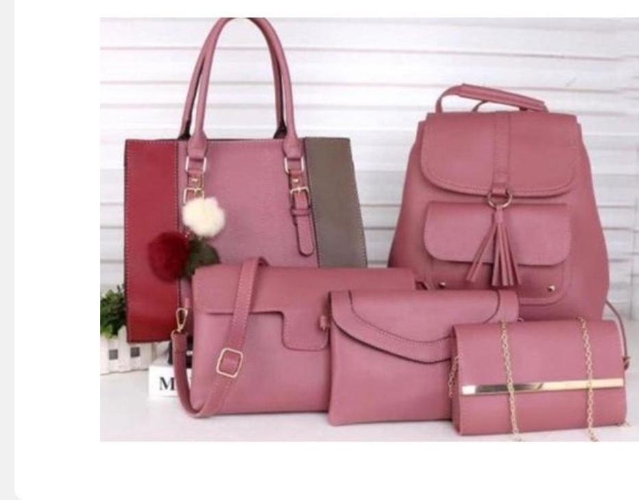 Elegant Ladies 5 In 1 Handbags With Backpack And Sling Bag
