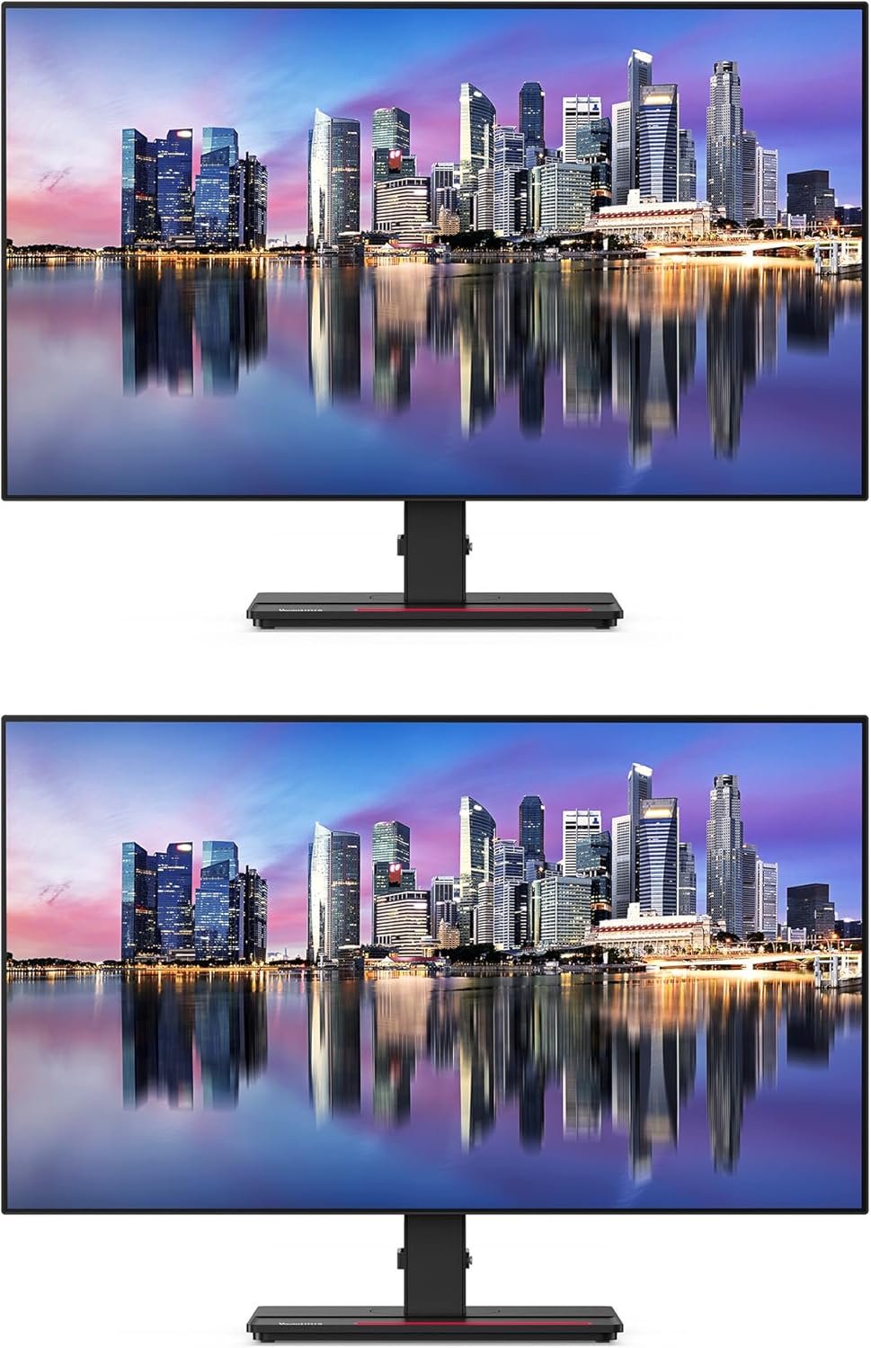 Lenovo Think Vision P27h-10 27-inch 2560 x 1440 LED Backlit Quad HD LCD Monitor, 2-Pack Bundle with HDMI, DisplayPort in & Out, Daisy Chain Ready, Dock, USB-C