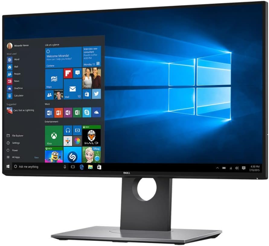 Refurbished Ultra Sharp U2417H 24" Infinity Edge Monitor - Full HD (1920x1080) - IPS - 60Hz - 99% sRGB - Black/Silver