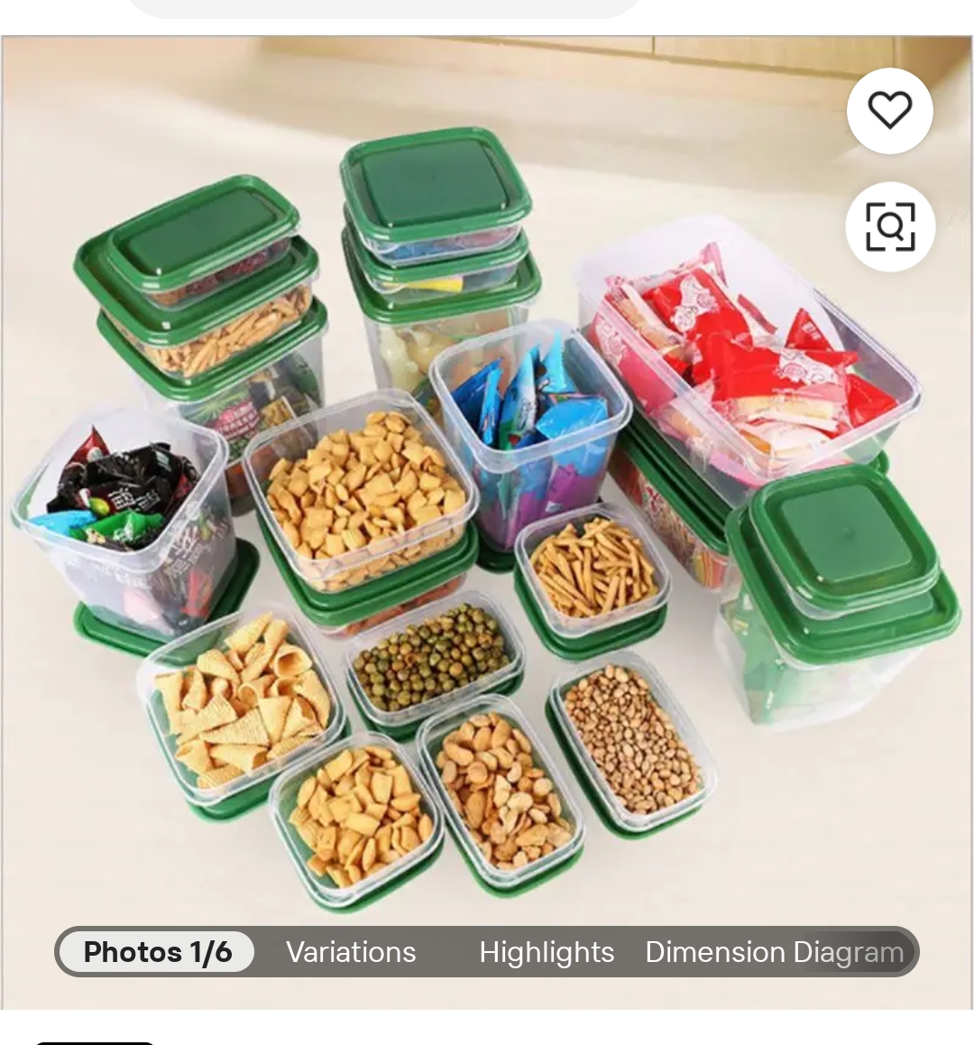 16-Piece Airtight Food Storage Container Set with  Lids - BPA-Free Stackable Kitchen & Pantry Organization Box Set