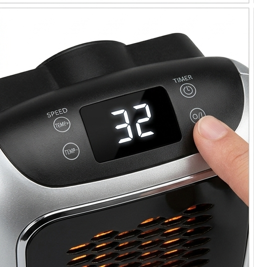Handy Heater Turbo 800 – 800W Compact Wall-Outlet Space Heater with Programmable Timer