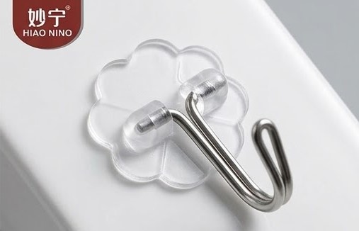 6-Pack Heavy Duty Transparent Adhesive Wall Hooks - Waterproof & Oilproof Nanometer Magic Hooks for Kitchen and Bathroom