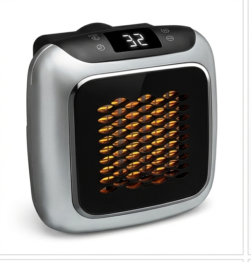 Handy Heater Turbo 800 – 800W Compact Wall-Outlet Space Heater with Programmable Timer