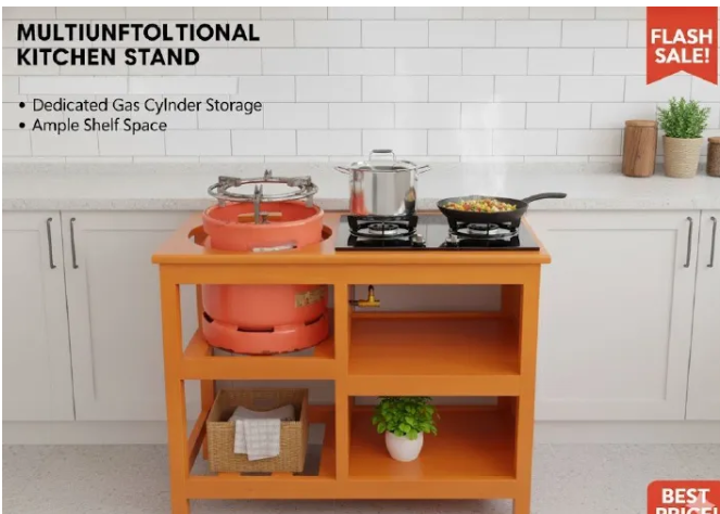 New year sale offer price)Modern strong and classic kitchen table,Wooden strong Kitchen table with racks. suitable for 6KG cooking Meko.as picture