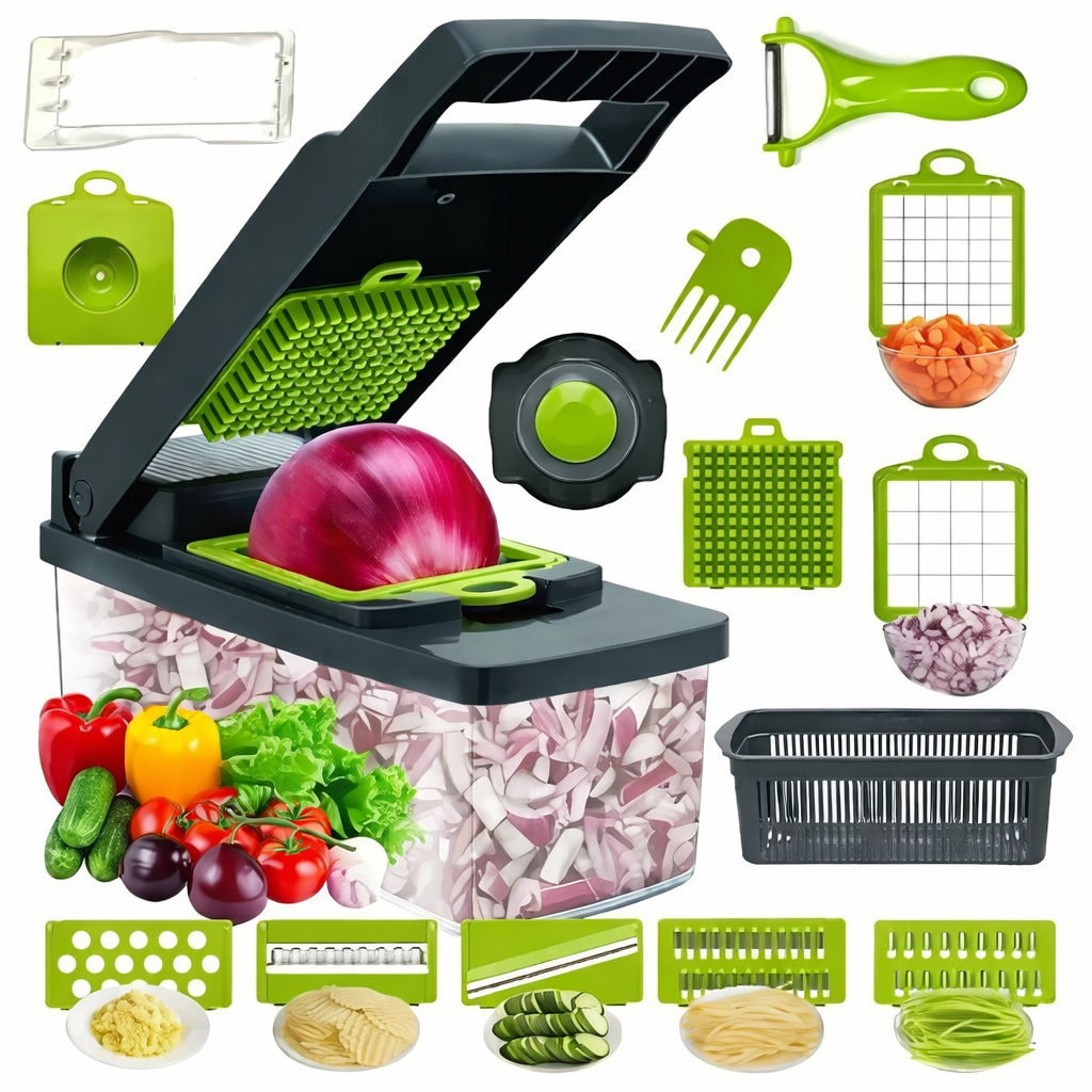 Brand New Vegetable Chopper Slicer Set 16 Veggie Slicer Kits Interchangeable Blades Dicer And Grater.