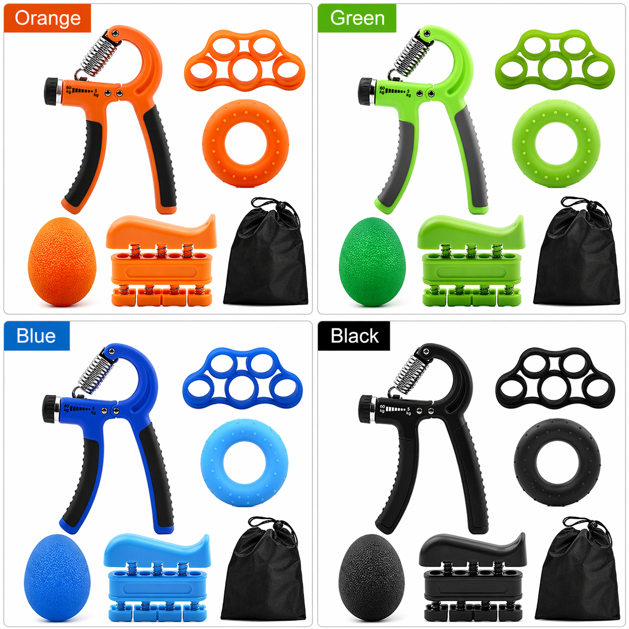 Hand Grip Strengthener 5-60kg Adjustable Hand Gripper, Finger Stretcher, Stress Relief Grip Ball for Athletes, Musicians, Fore-arm Trainer Hand Exerciser Premium Design.