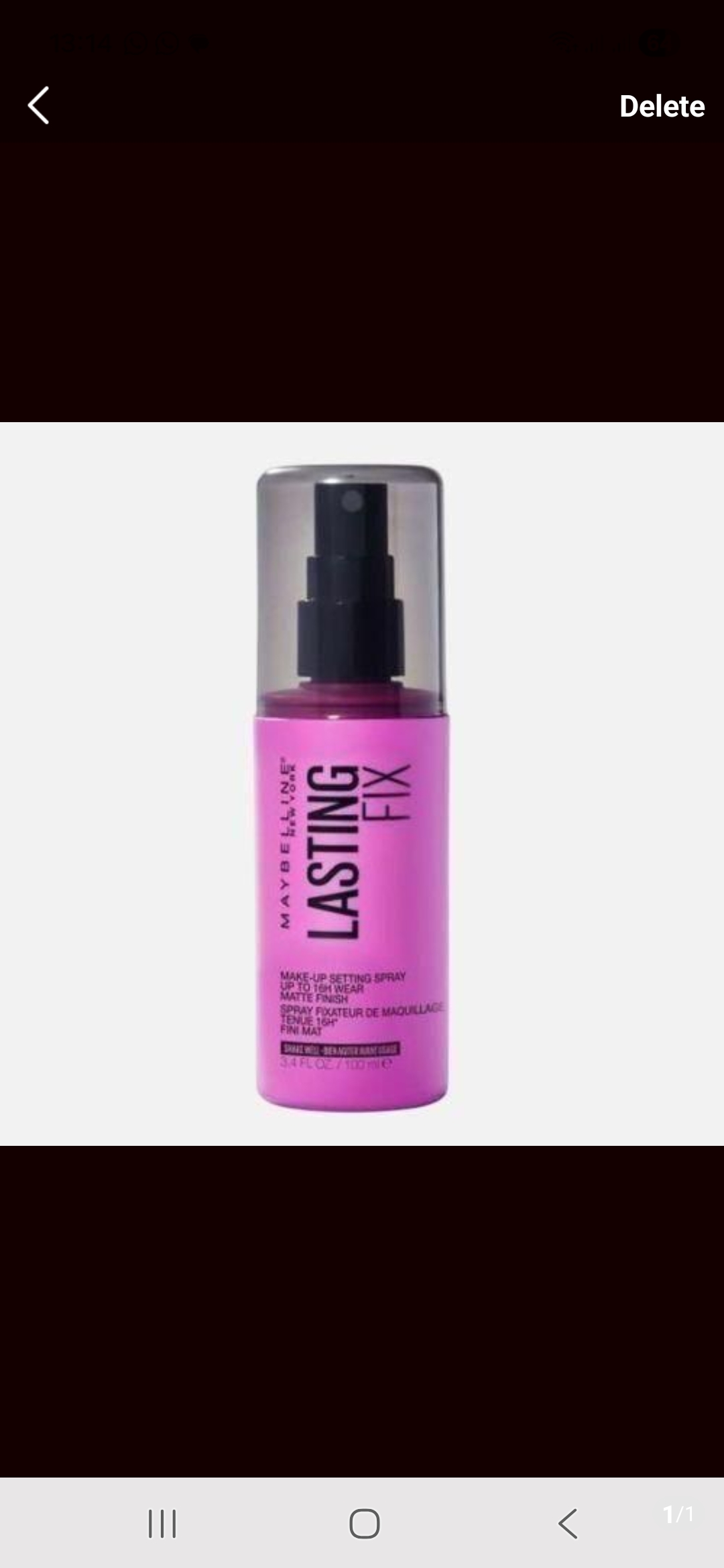 ever lasting Fix Makeup Setting Spray, Long Lasting upto 16hr, Transfer Proof, Transparent with Matte Finish - 100ml