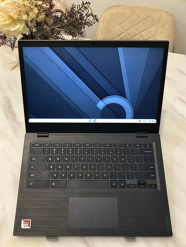 lenovo Touchscreen Chromebook 4GB RAM FHD 12' Display Lightweight Fast Notebook 32GB Cloud Storage Upgradable Online Work Students Laptop Multitasking