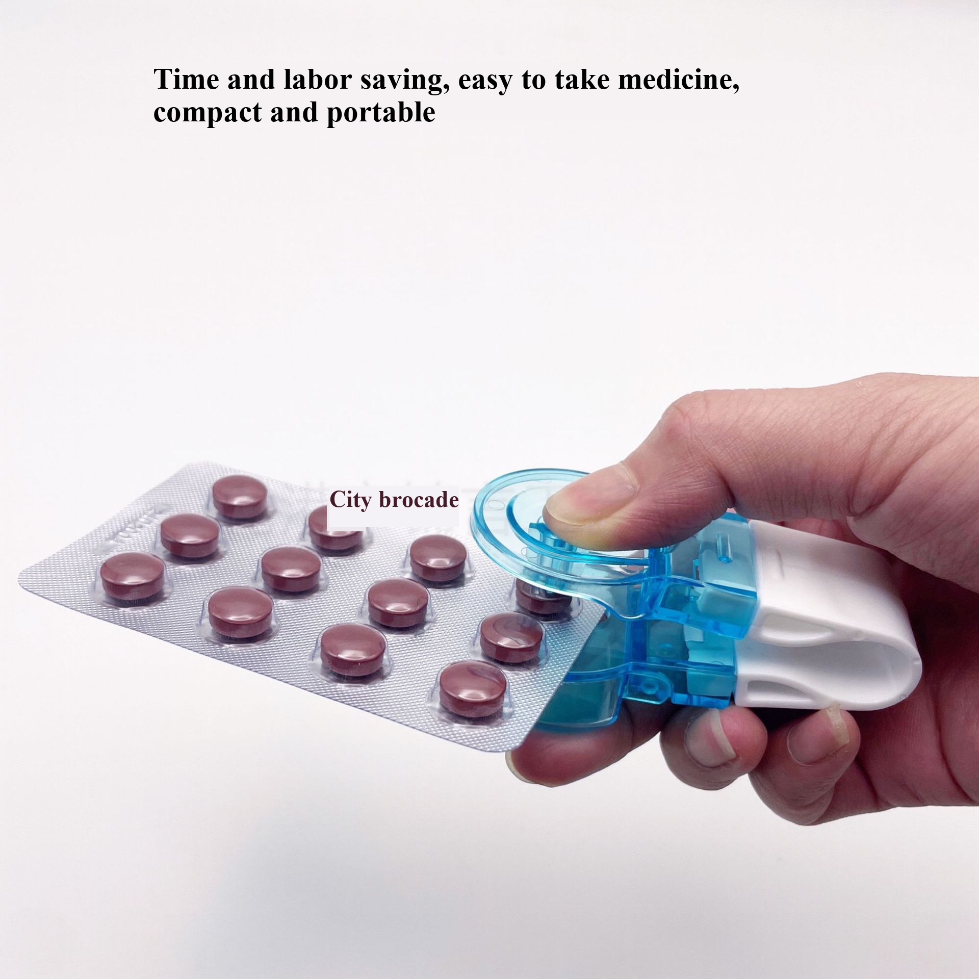 Portable Pill Cutter & Blister Pack Opener, Easy Pill Remover for Elderly & Disabled, Hygienic Medicine Taking Tool