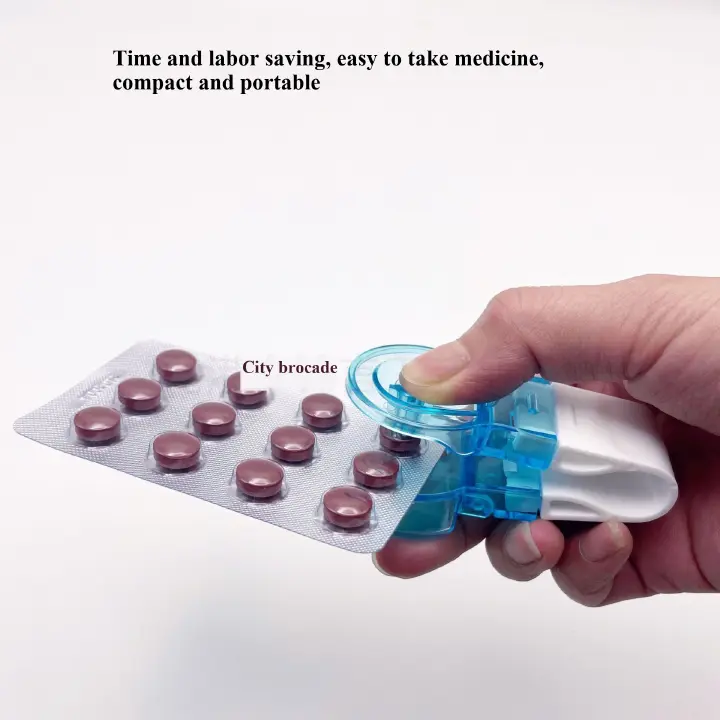 Portable Pill Cutter & Blister Pack Opener, Easy Pill Remover for Elderly & Disabled, Hygienic Medicine Taking Tool