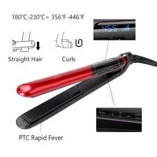 Cronier professional 2in1 ceramic flat iron hair straightener simple operation salon and household use 110-240v heating area 90*30mm power source electric