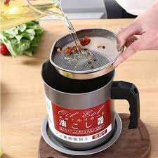 1.4L Strainer Oil Cooking Oil Filter Storage Oil Container Leakage Proof Oil Strainer Kitchen Oil Tank Cooking Oil Stainless-Steel Oil Filter Storage .Designed to remove food particles and impurities.