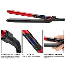 Cronier professional 2in1 ceramic flat iron hair straightener simple operation salon and household use 110-240v heating area 90*30mm power source electric