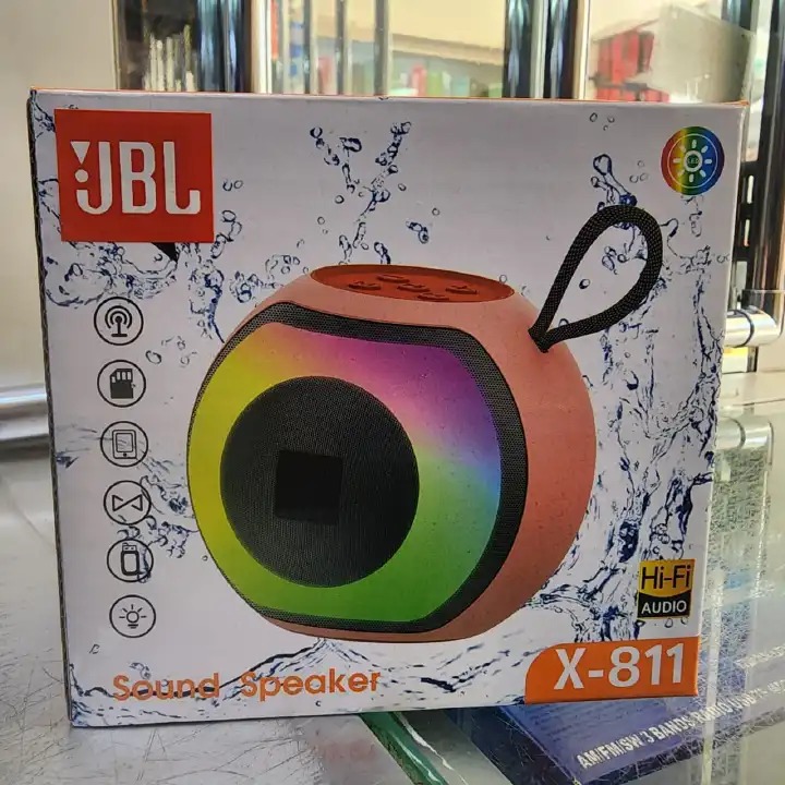 JBL X-811 Portable Bluetooth Speaker – RGB Lights, Hi-Fi Sound, Waterproof Design Fm radio, Flashdisk and TF Card support