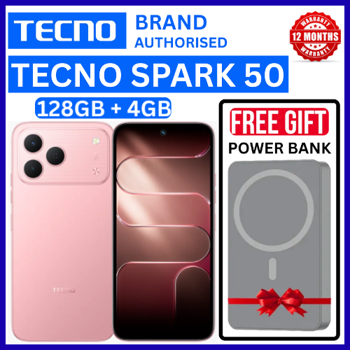 NEW ARRIVALS!!!! BRAND NEW TECNO SPARK 50 4G SMARTPHONE 128GB ROM+ 4GB RAM 6.78"  INCH SCREEN 120Hz REFRESH RATE  6700mAh Battery 18W FAST CHARGING, 50MP  CAMERA, 8MP BACK CAMERA  ANDROID 16