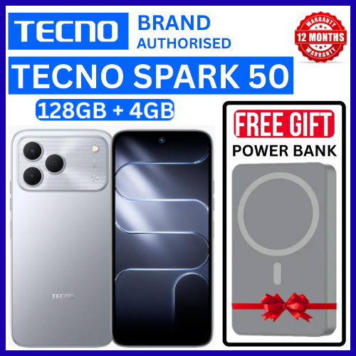 NEW ARRIVALS!!!! BRAND NEW TECNO SPARK 50 4G SMARTPHONE 128GB ROM+ 4GB RAM 6.78"  INCH SCREEN 120Hz REFRESH RATE  6700mAh Battery 18W FAST CHARGING, 50MP  CAMERA, 8MP BACK CAMERA  ANDROID 16