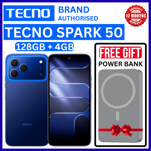 NEW ARRIVALS!!!! BRAND NEW TECNO SPARK 50 4G SMARTPHONE 128GB ROM+ 4GB RAM 6.78"  INCH SCREEN 120Hz REFRESH RATE  6700mAh Battery 18W FAST CHARGING, 50MP  CAMERA, 8MP BACK CAMERA  ANDROID 16