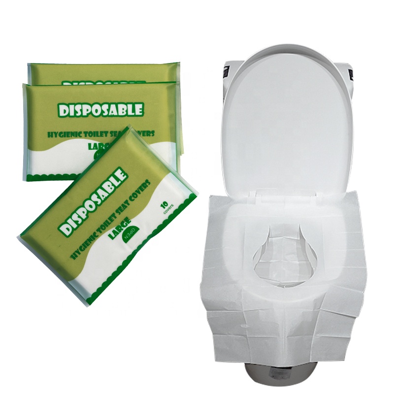 10pcs Large Portable Disposable Flushable Toilet Seat Cover Travel Camping Hotel Bathroom Accessories Degradable Waterproof Soluble Water Toilet cover