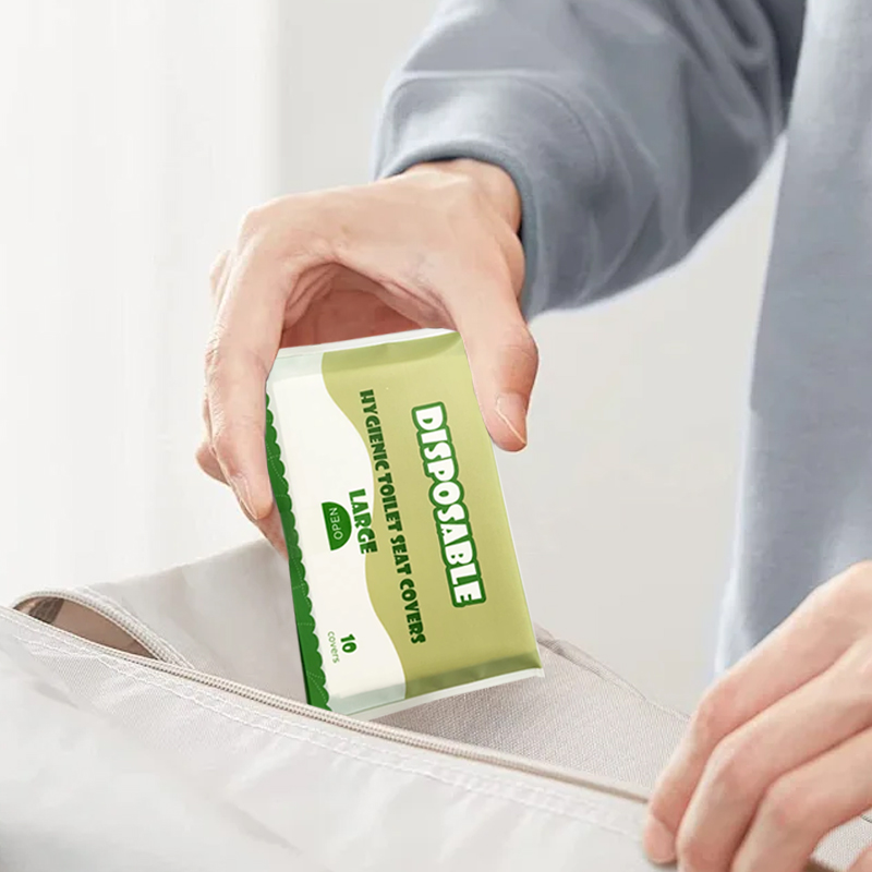 10pcs Large Portable Disposable Flushable Toilet Seat Cover Travel Camping Hotel Bathroom Accessories Degradable Waterproof Soluble Water Toilet cover