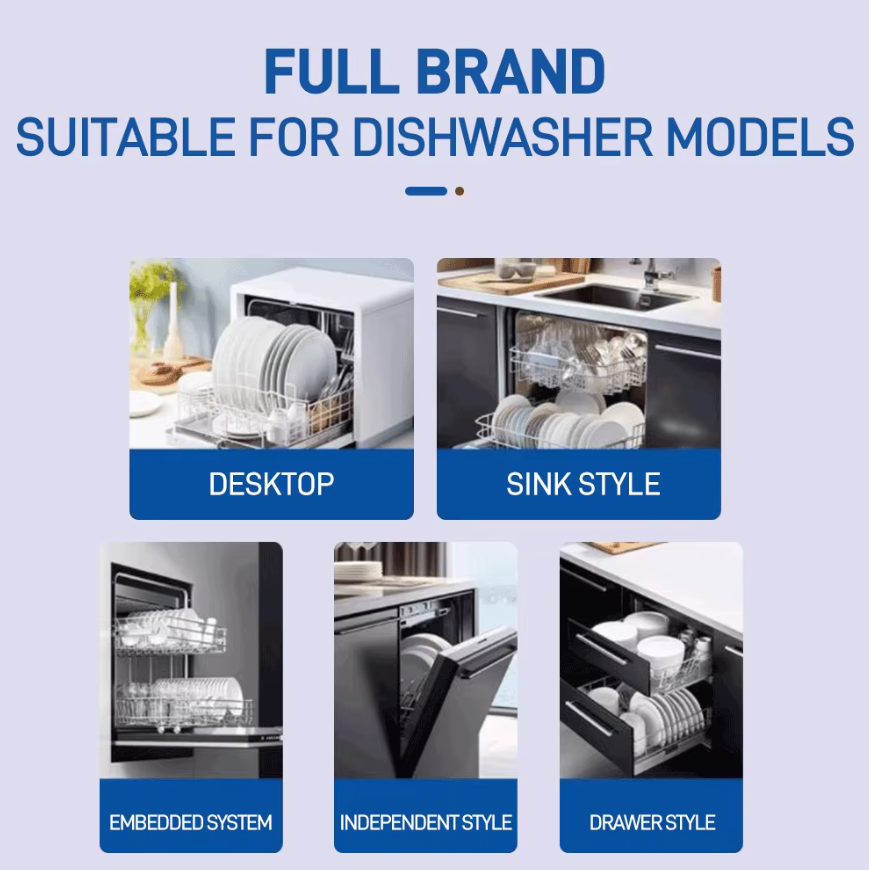 Bubble cleaner 3 in 1 Dishwasher Cleaning Pods tablet Degreasing Effervescent Tablets Household Dish Washing Blocks Dishwasher Accessories for All dishwasher machines