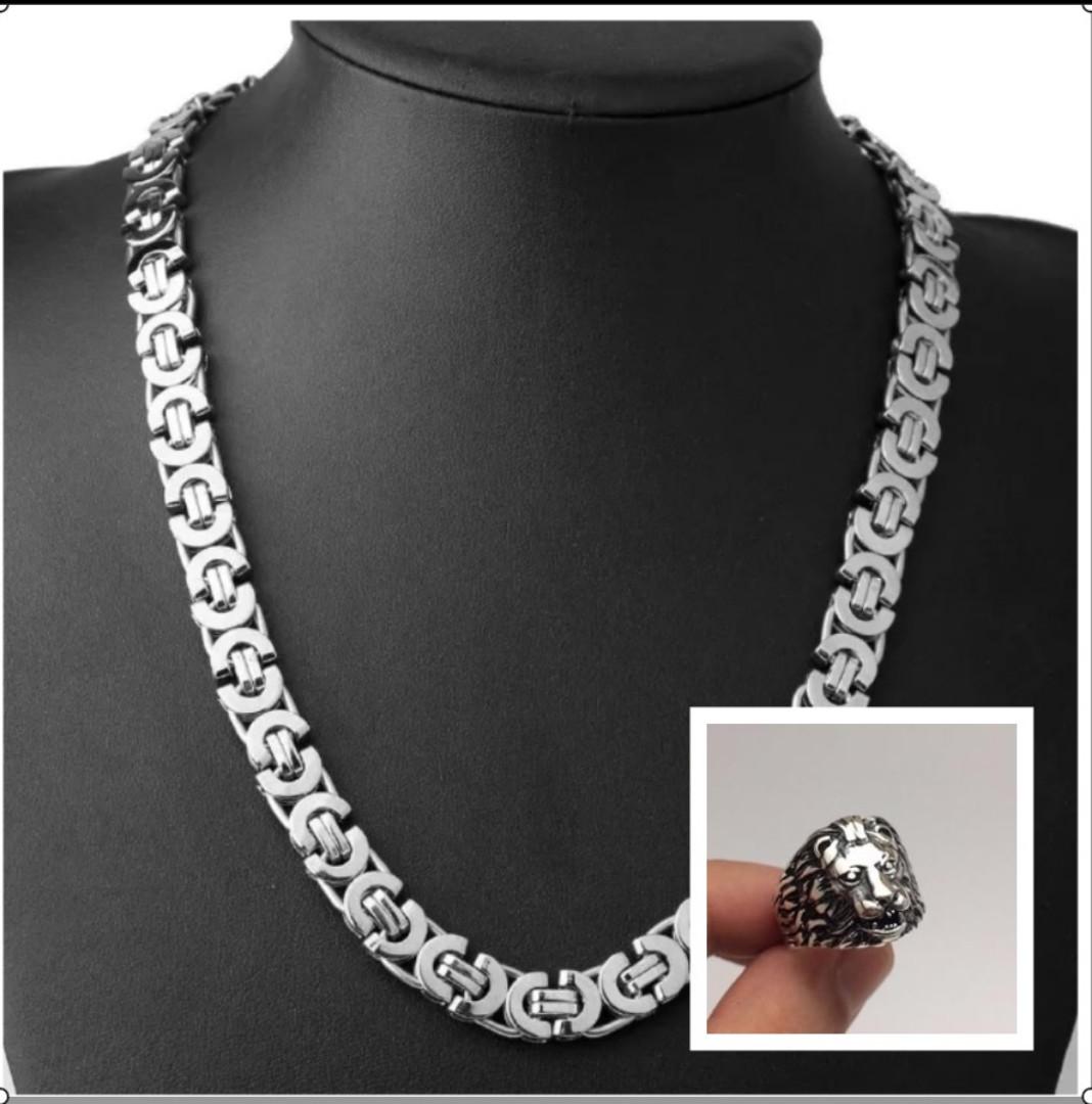 Original Cash money chain necklace+Ring(animal or chain) non tarnish water proof skin-friendly perfect gift for a man