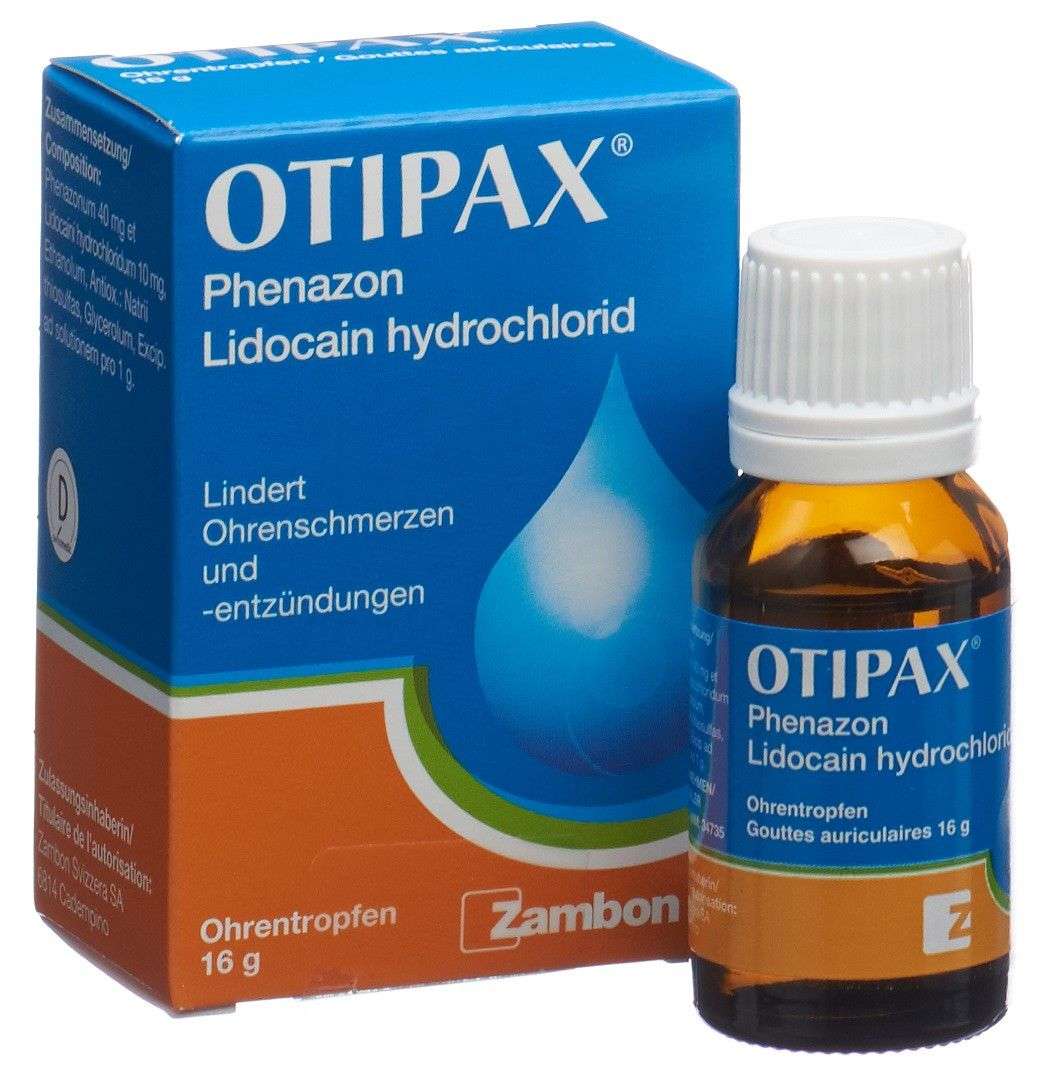 OTIPAX EAR DROPS Otipax has Phenazone analgesic and anti-inflammatory agent and Lidocaine hydrochloride local anesthetic that numbs the ear canal to provide rapid pain relief.