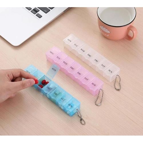 7-Day Weekly Pill Organizer Case Vitamin Medicine Planner Box