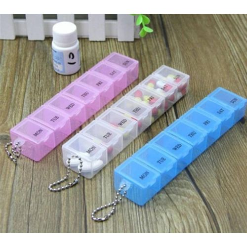 7-Day Weekly Pill Organizer Case Vitamin Medicine Planner Box