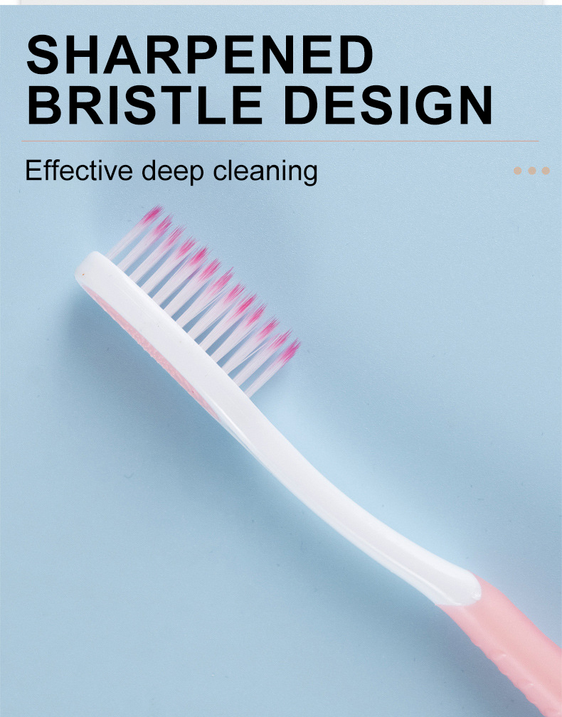 NORA Home 8pcs Soft-bristled Toothbrush‌ Regular Size Head with Box Designed with Cone-Shaped bristles for periodontal Disease Suitable for Sensitive Teeth and Gum Recession