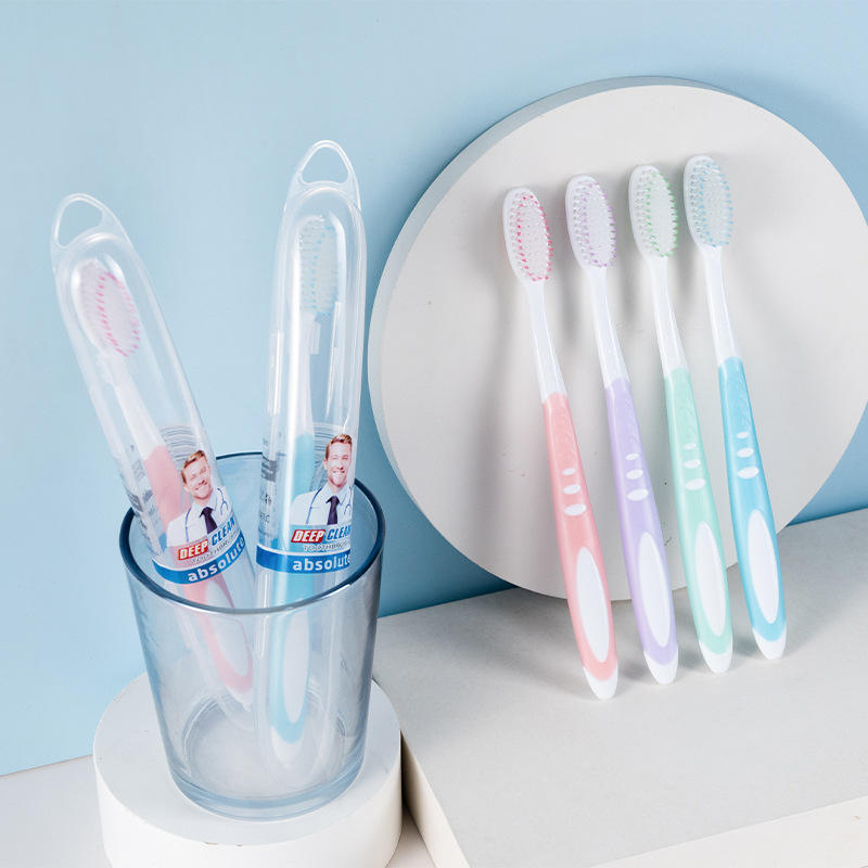 NORA Home 8pcs Soft-bristled Toothbrush‌ Regular Size Head with Box Designed with Cone-Shaped bristles for periodontal Disease Suitable for Sensitive Teeth and Gum Recession