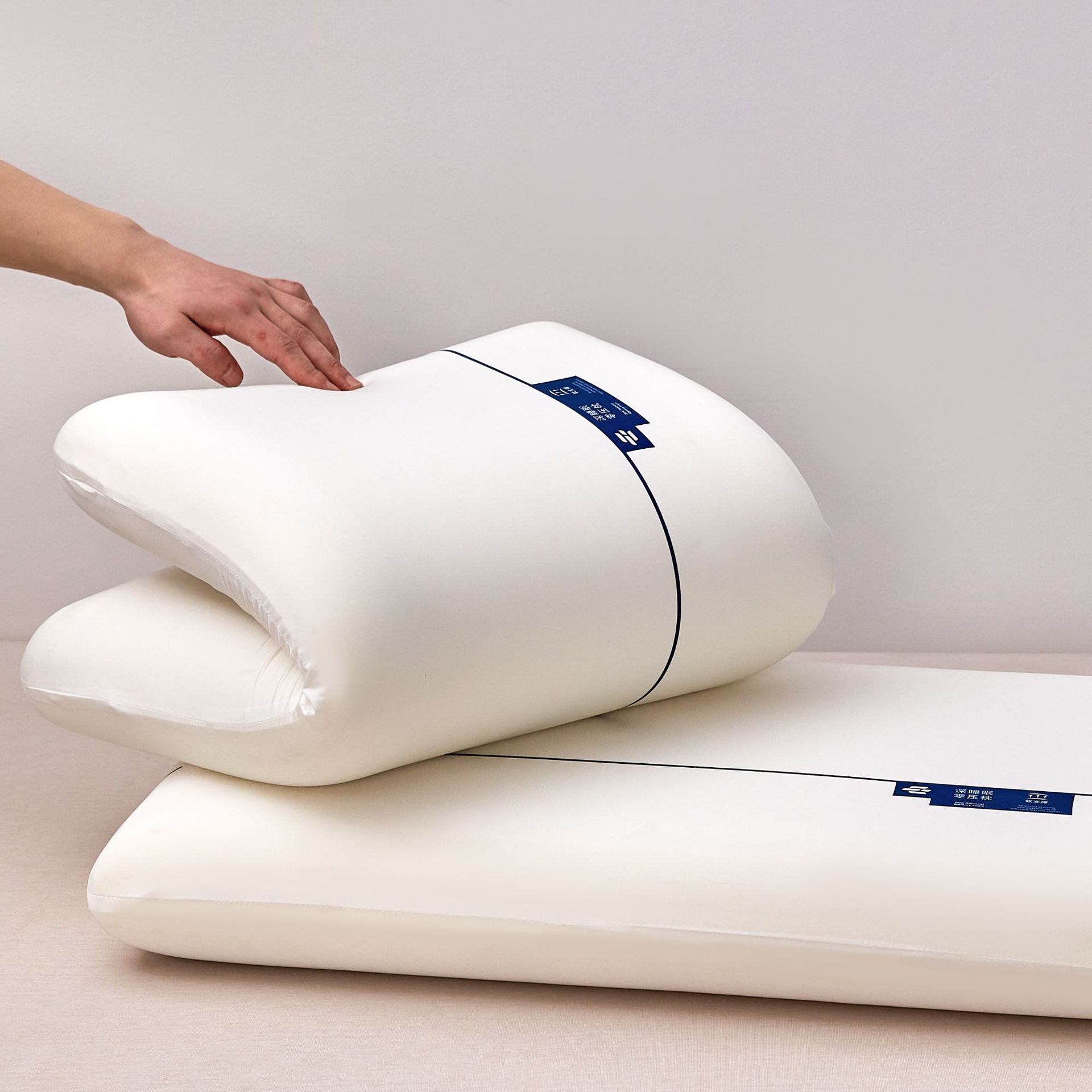 NORA Home 1pc Firm Memory Foam Pillow 42*70cm Middle High Breathable Washable Pillow Inserts Sleep Innovations for Neck Pain Relief Pressure Relief Side Back Stomach Sleeper Cervical Spine Pillow