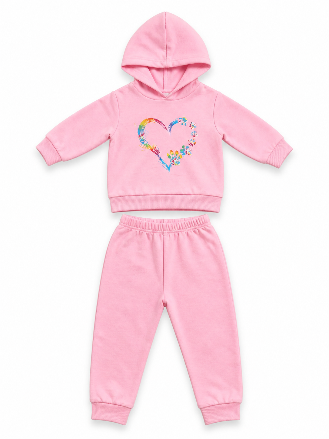 Baby Girl Pink Hoodie & Jogger Pants Set (12–18 Months)