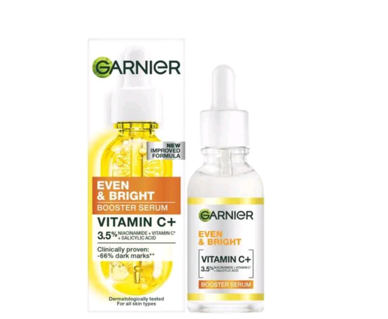 [ORIGINAL] Garnier Brightening & Anti-Blackhead Combo Pack. Garnier Brightening Serum and Wash Scrub Mask.