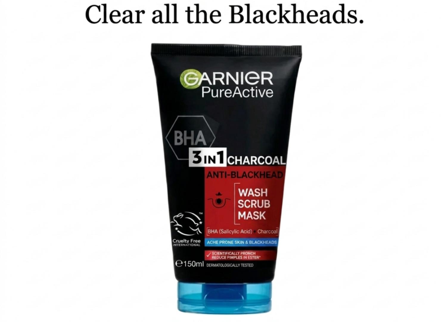 [ORIGINAL] Garnier Brightening & Anti-Blackhead Combo Pack. Garnier Brightening Serum and Wash Scrub Mask.