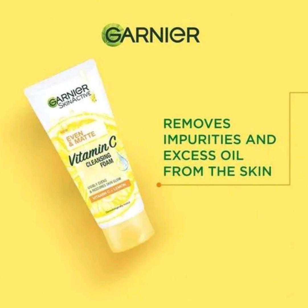 [ORIGINAL] Garnier Vitamin C Skin Care Set– Bye Acne, Remove Dark Marks & Get 7 Days Glow. Cleansing Foam 50ml, Serum 15ml and SPF 30 50ml.[DISCOUNTED]
