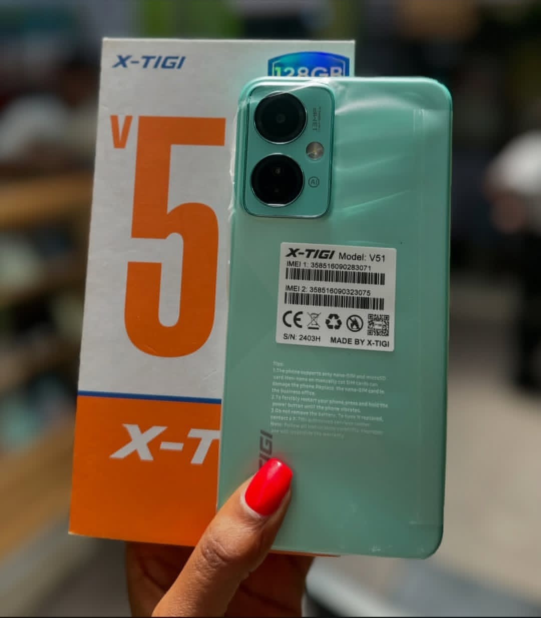 ON OFFER!! X- TIGI V51 128GB ROM + 4GB RAM (expandable), 13MP + 8MP, 8.9mm ultra thin design, 6.6'' QHD DISPLAY, DUAL SIM, SIDE FINGERPRINT, DUAL SIM, TYPE C, 2YRS WARRANTY. ANDROID SMARTPHONE,
