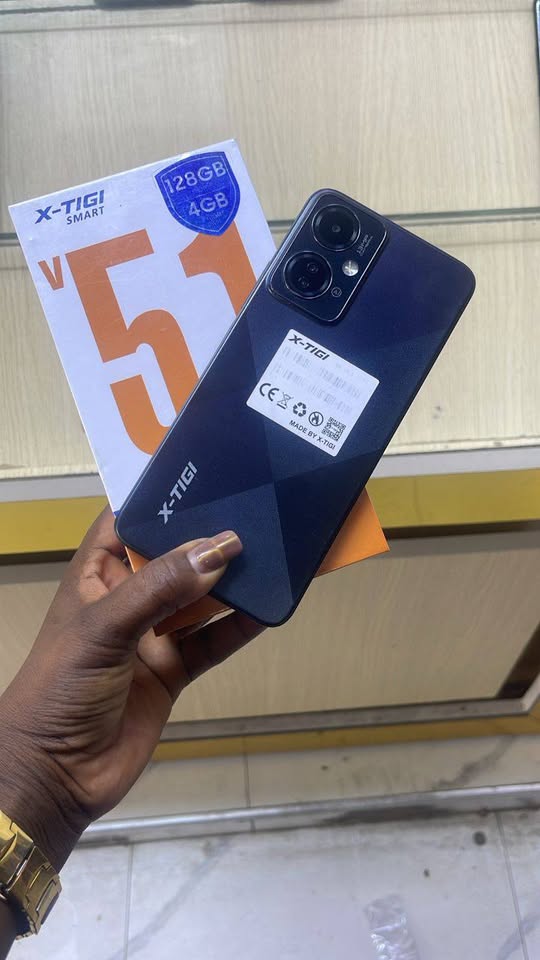 ON OFFER!! X- TIGI V51 128GB ROM + 4GB RAM (expandable), 13MP + 8MP, 8.9mm ultra thin design, 6.6'' QHD DISPLAY, DUAL SIM, SIDE FINGERPRINT, DUAL SIM, TYPE C, 2YRS WARRANTY. ANDROID SMARTPHONE,